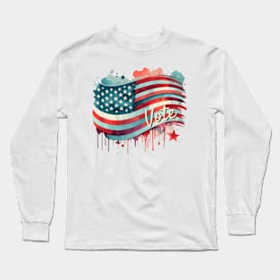 Vote American Flag Long Sleeve T-Shirt